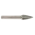 RS PRO Tungsten Carbide Tree Burr, 6 mm Head Diameter, 6 mm Shank Diameter, Single Cut, Chrome Finish, Overall 194-7986