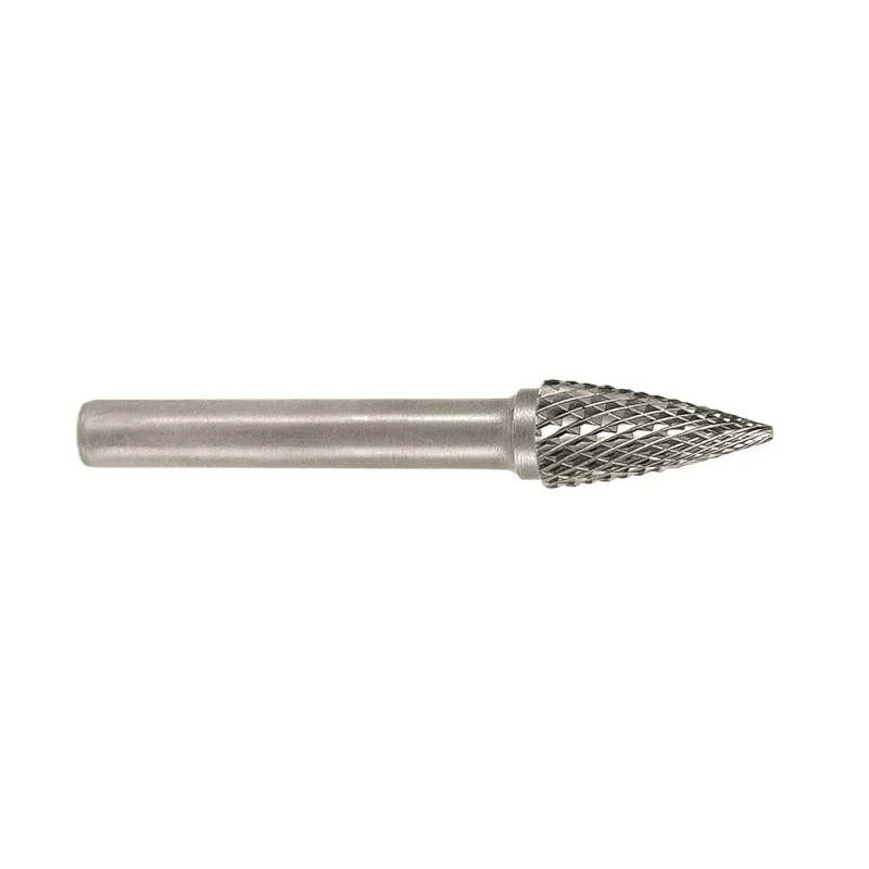 RS PRO Tungsten Carbide Tree Burr, 6 mm Head Diameter, 6 mm Shank Diameter, Single Cut, Chrome Finish, Overall 194-7986
