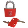 RS PRO Key Aluminium Padlock, 6 mm Shackle Diameter, 22 mm Shackle Length, 43 mm Body Width, Red, Indoor & Outdoor 195-8236