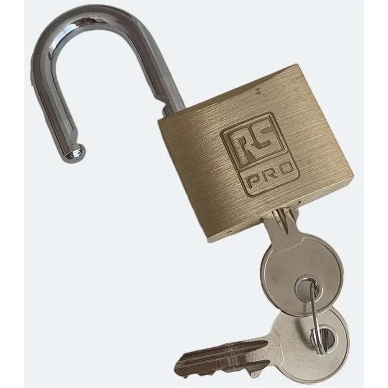 RS PRO Brass Anti-Pick Padlock Stainless Steel Shackle 6mm Diameter 40mm Body 195-8244