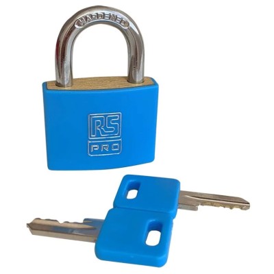 RS PRO Key Brass Padlock Keyed Alike, 6mm Shackle Diameter, 40mm Body Width 195-8250