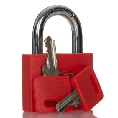 RS PRO Key Brass Padlock Keyed Alike, 6 mm Shackle Diameter, 40 mm Body Width 195-8252
