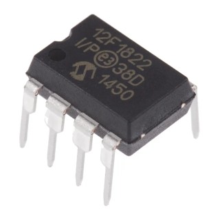 Microchip PIC12F1822-I/P 8 bit PIC Microcontroller 32 MHz 256bit FLASH 8-Pin PDIP
