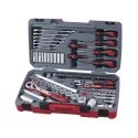 Teng Tools 95 Piece Automotive Tool Kit Chrome Vanadium Satin Finish Socket Spanners TM095