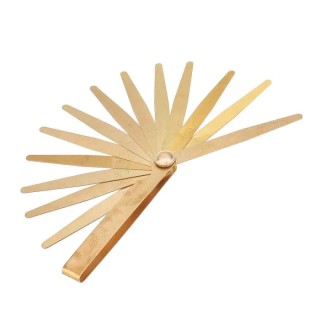 RS PRO Brass Feeler Gauge 13 Blades Metric 0.5mm to 1.0mm 105mm Length 5mm Width 1mm Thickness 197-7644