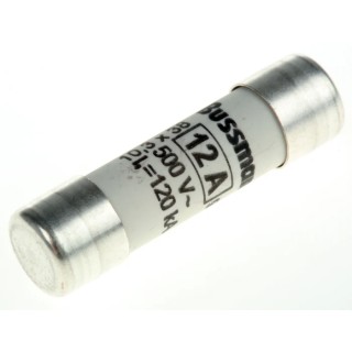 Eaton 12A Ceramic Cartridge Fuse, 10 x 38 mm, 500V AC, High Breaking Capacity C10G12