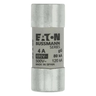 Eaton 4A Ceramic Cartridge Fuse 690V AC 22 x 58 mm C22G4