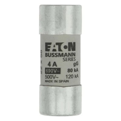 Eaton 4A Ceramic Cartridge Fuse 690V AC 22 x 58 mm C22G4