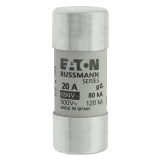 Eaton 20A Ceramic Cartridge Fuse 22 x 58 mm 690V AC gG/gL Category C22G20