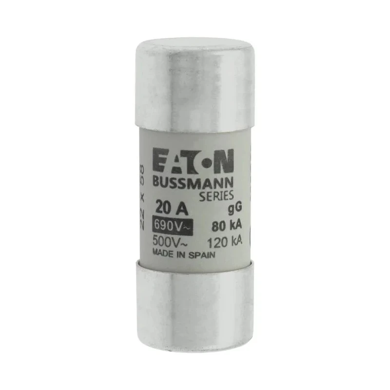 Eaton 20A Ceramic Cartridge Fuse 22 x 58 mm 690V AC gG/gL Category C22G20