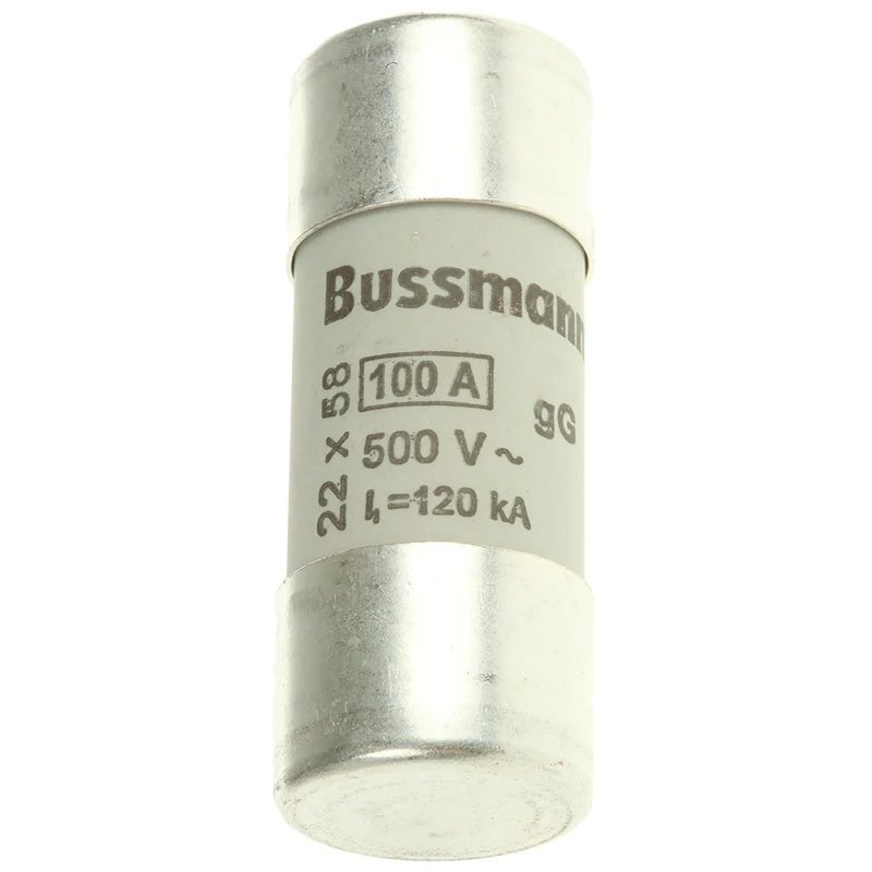 Eaton 100A Ceramic Cartridge Fuse 22 x 58 mm 500V AC High Breaking Capacity C22G100