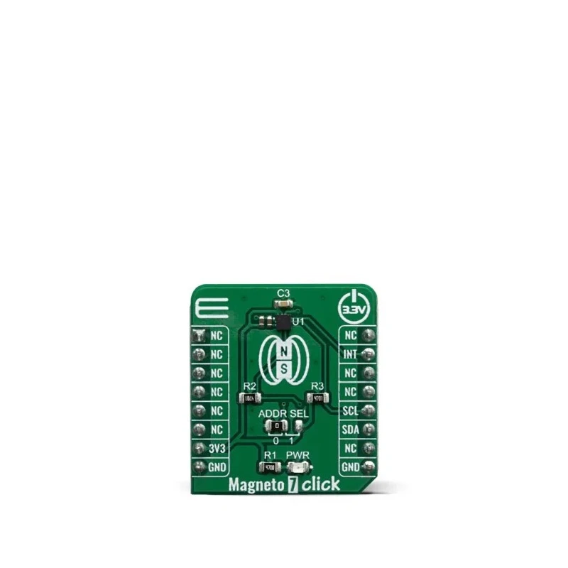 MikroElektronika Sensor Development Kit for Mikroe-3657 3-Axis Magnetic Sensor I2C Interface MIKROE-3657