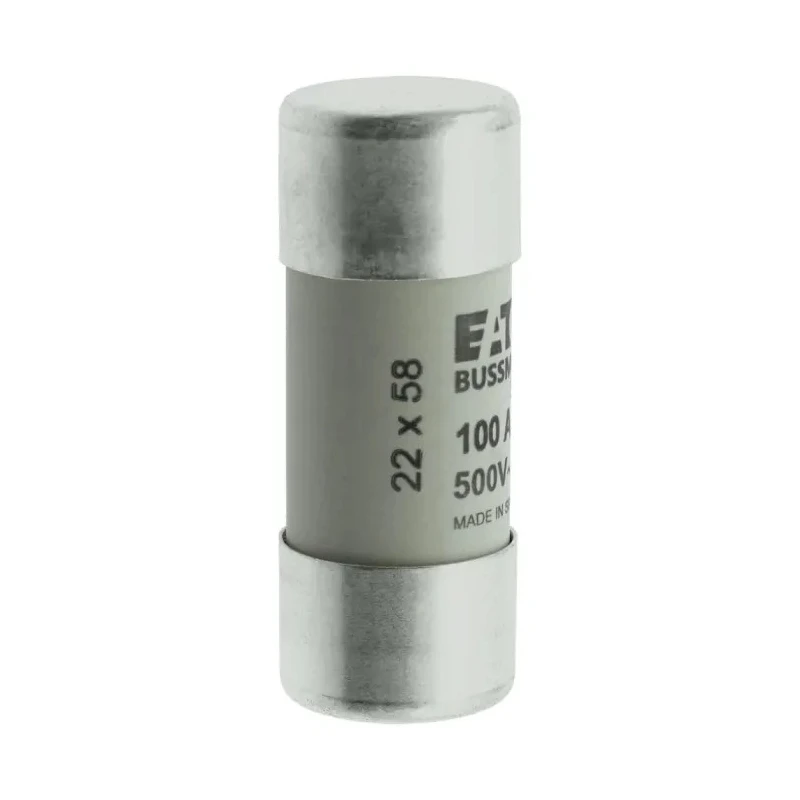 Eaton 100A Ceramic Cartridge Fuse 22 x 58 mm 500V AC High Breaking Capacity C22G100