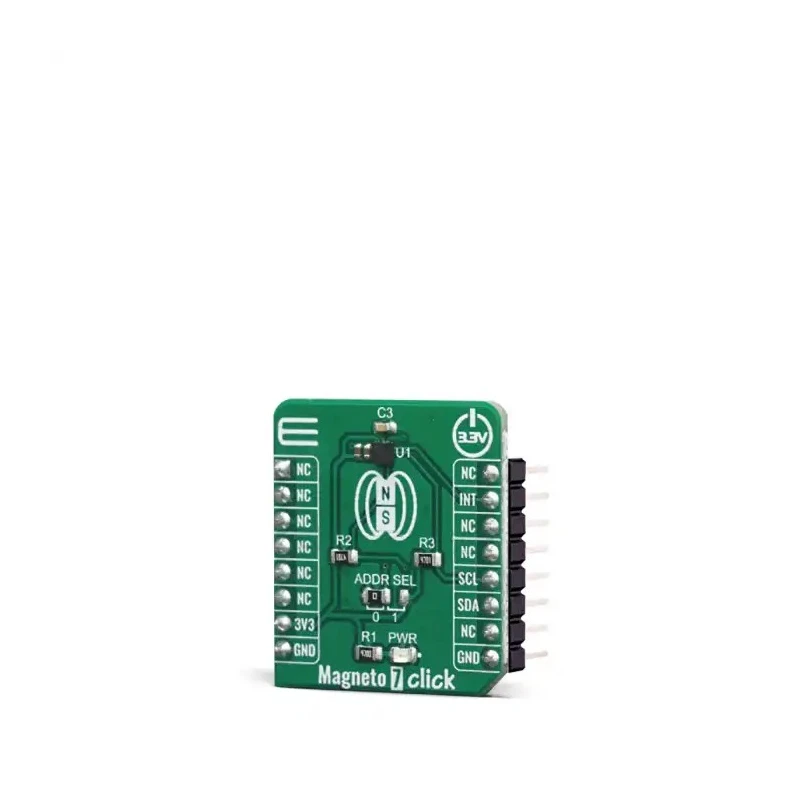 MikroElektronika Sensor Development Kit for Mikroe-3657 3-Axis Magnetic Sensor I2C Interface MIKROE-3657