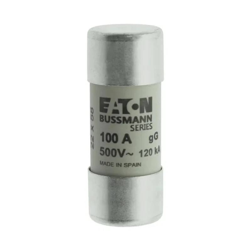 Eaton 100A Ceramic Cartridge Fuse 22 x 58 mm 500V AC High Breaking Capacity C22G100