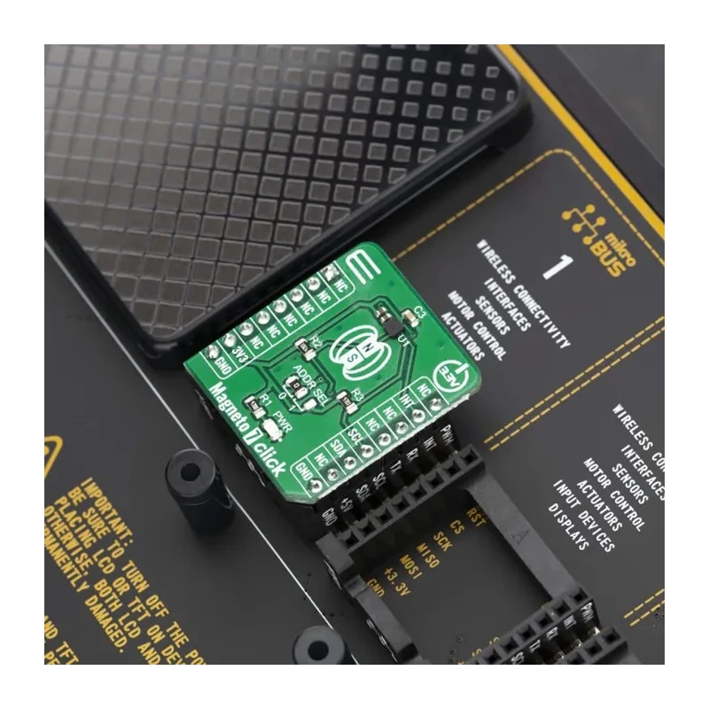 MikroElektronika Sensor Development Kit for Mikroe-3657 3-Axis Magnetic Sensor I2C Interface MIKROE-3657