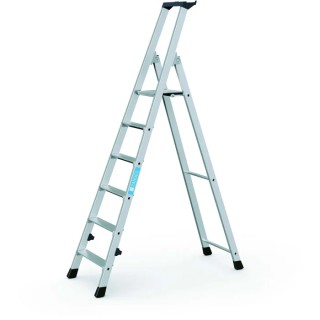 Zarges Aluminium 6 Steps Step Ladder, 1.26m Platform Height, 1.86m Open Length 42456