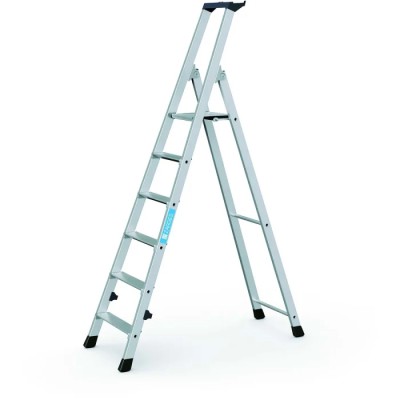 Zarges Aluminium 6 Steps Step Ladder, 1.26m Platform Height, 1.86m Open Length 42456