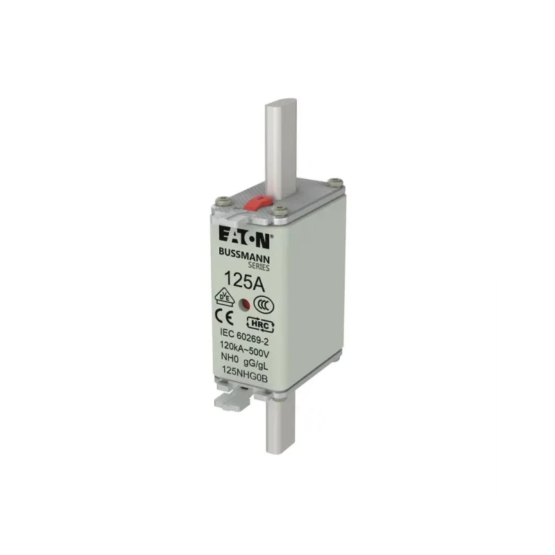 Eaton 125A Centred Tag Fuse NH0 500V AC High Rupture Capacity Dual Indication 125NHG0B