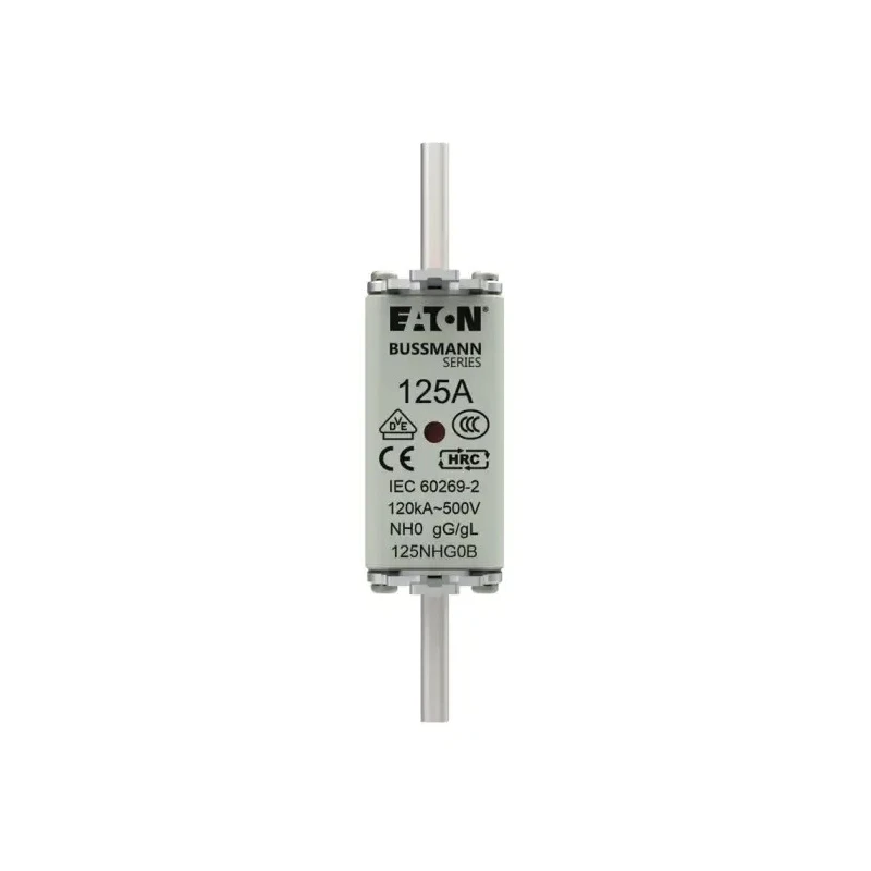 Eaton 125A Centred Tag Fuse NH0 500V AC High Rupture Capacity Dual Indication 125NHG0B