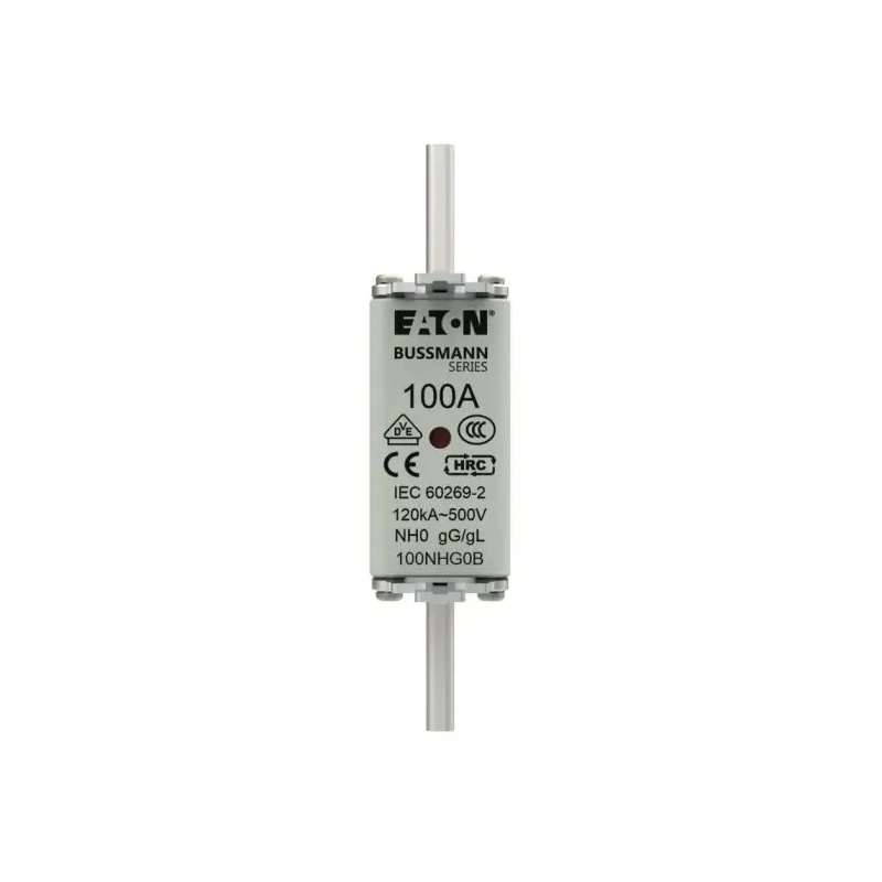 Eaton 100A NH Fuse 125 mm x 58 mm x 30 mm 500V AC gG/gL High Rupture Capacity 100NHG0B