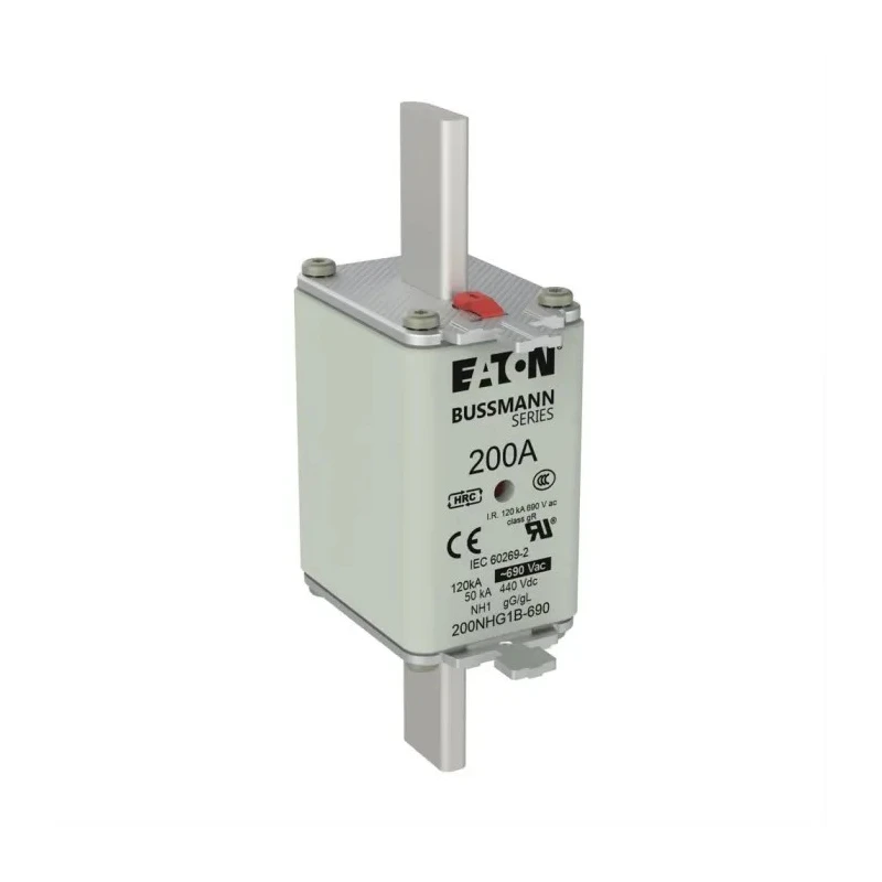 Eaton NH Fuse 200A Current Rating NH1 Size 690V Voltage High Rupture Capacity Dual Indication 200NHG1B-690