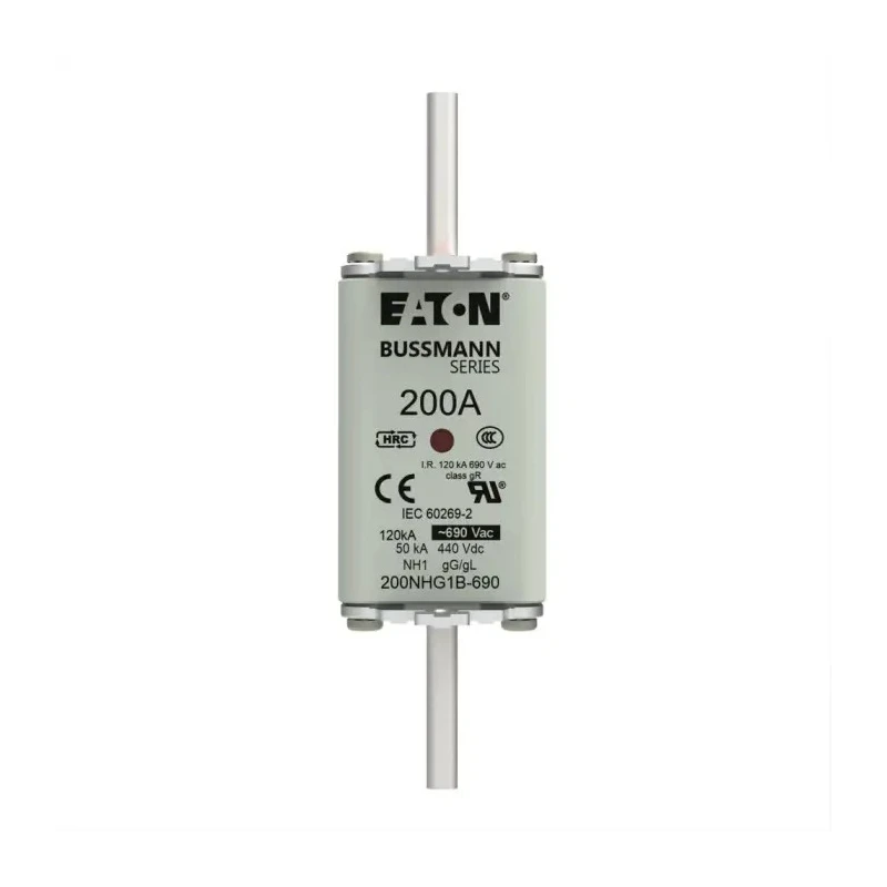 Eaton NH Fuse 200A Current Rating NH1 Size 690V Voltage High Rupture Capacity Dual Indication 200NHG1B-690