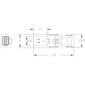TE Connectivity Type I Cable Straight PCB Socket Male Shielded 8 Way 2013595-1