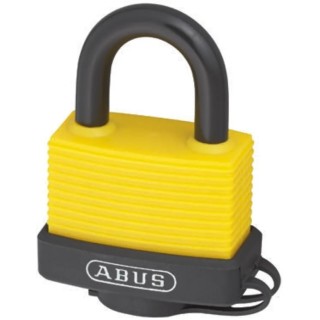 ABUS Keyed Steel, Aluminium Safety Padlock Weatherproof, 8 mm Shackle Diameter, 24.5 mm Length, 53 mm Body 70AL/45 YELLOW