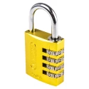 ABUS Combination Padlock Aluminium Steel Safety Padlock Weatherproof 6 mm Shackle 40mm Body 145/40 Yellow