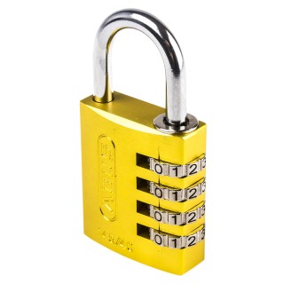 ABUS Combination Padlock Aluminium Steel Safety Padlock Weatherproof 6 mm Shackle 40mm Body 145/40 Yellow