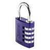 ABUS Combination Padlock Aluminium Safety Padlock Weatherproof, 6 mm Shackle Diameter, 27 mm Shackle Length, 40 145/40 Lilac