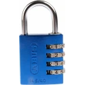 ABUS Combination Padlock Steel Aluminium Safety Padlock Weatherproof 6mm Shackle 40mm Body 145/40 BLEU B/DFNLI