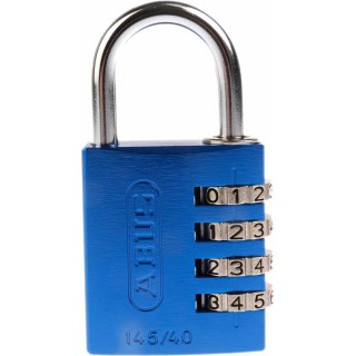 ABUS Combination Padlock Steel Aluminium Safety Padlock Weatherproof 6mm Shackle 40mm Body 145/40 BLEU B/DFNLI