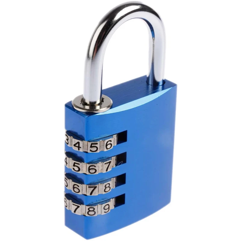 ABUS Combination Padlock Steel Aluminium Safety Padlock Weatherproof 6mm Shackle 40mm Body 145/40 BLEU B/DFNLI