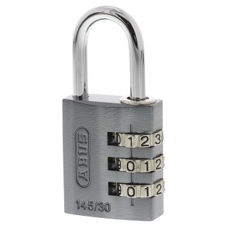 ABUS Combination Padlock Aluminium Steel Safety Padlock Weatherproof 5 mm Shackle 30mm Body 145/30 Titanium