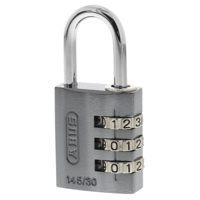 ABUS Combination Padlock Aluminium Steel Safety Padlock Weatherproof 5 mm Shackle 30mm Body 145/30 Titanium