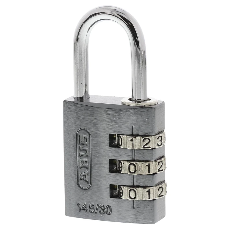 ABUS Combination Padlock Aluminium Steel Safety Padlock Weatherproof 5 mm Shackle 30mm Body 145/30 Titanium