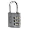 ABUS Combination Padlock Aluminium Steel Safety Padlock Weatherproof 5 mm Shackle 30mm Body 145/30 Titanium