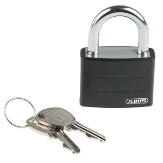 ABUS Key Aluminium, Steel Weatherproof Safety Padlock 6.5 mm Shackle Diameter 22.5 mm Length, 43 mm 50871- T65AL/40 Black