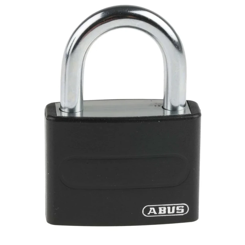 ABUS Key Aluminium, Steel Weatherproof Safety Padlock 6.5 mm Shackle Diameter 22.5 mm Length, 43 mm 50871- T65AL/40 Black