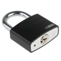 ABUS Key Aluminium, Steel Weatherproof Safety Padlock 6.5 mm Shackle Diameter 22.5 mm Length, 43 mm 50871- T65AL/40 Black