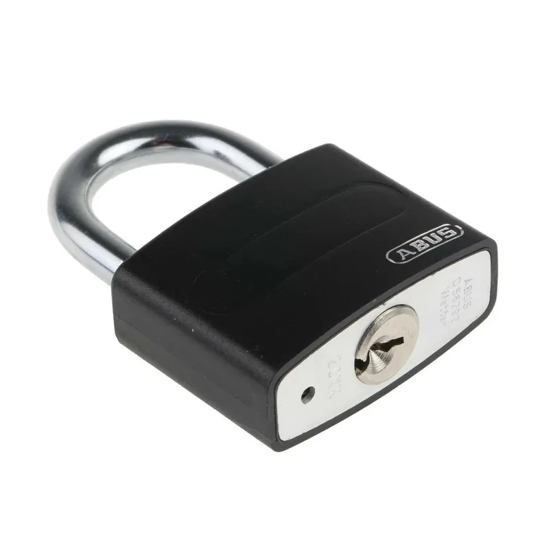 ABUS Key Aluminium, Steel Weatherproof Safety Padlock 6.5 mm Shackle Diameter 22.5 mm Length, 43 mm 50871- T65AL/40 Black