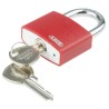 ABUS Aluminium Steel Weatherproof Safety Padlock, Keyed Alike, 6.5 mm Shackle Diameter, 22.5 mm 49940 - T65AL/40 Red KA 6401