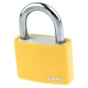 ABUS Key Aluminium Steel Safety Padlock, Weatherproof, 6.5 mm Shackle Diameter, 22.5 mm Shackle 50868- T65AL/40 Yellow