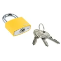ABUS Key Aluminium Steel Safety Padlock, Weatherproof, 6.5 mm Shackle Diameter, 22.5 mm Shackle 50868- T65AL/40 Yellow