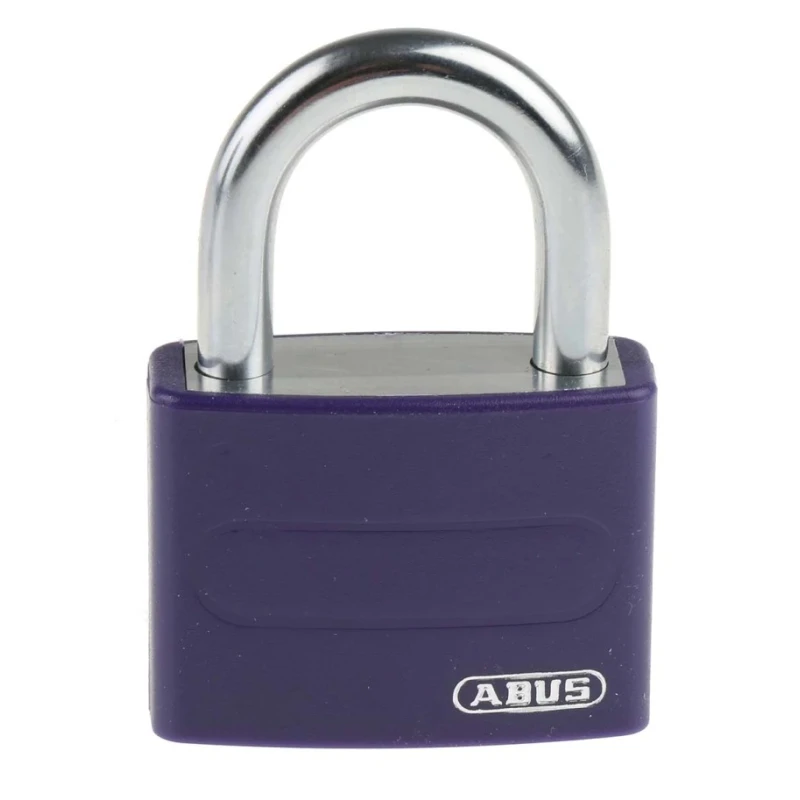 ABUS Keyed Steel and Aluminium Weatherproof Safety Padlock 6.5 mm Shackle Diameter, 43 mm 49937 - T65AL/40 Liliac KA 6401