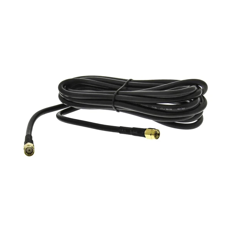 RF Solutions CBA Series Coaxial Cable Male SMA to Male RP SMA 3 m 50 Ω Black Jacket CBA-SMA-SMA30