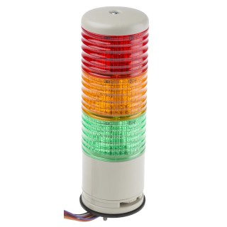 Schneider Electric Harmony XVC6 Series Signal Tower Buzzer 3 Lights Green, Red, Amber LED 24V AC/DC Surface Mount 