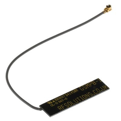 RF Solutions Square Omni-Directional GSM Mini Quad-Band PCB Antenna 850-2100MHz 1dBi Gain with UFL Connector ANT-GSMMQB-UFL